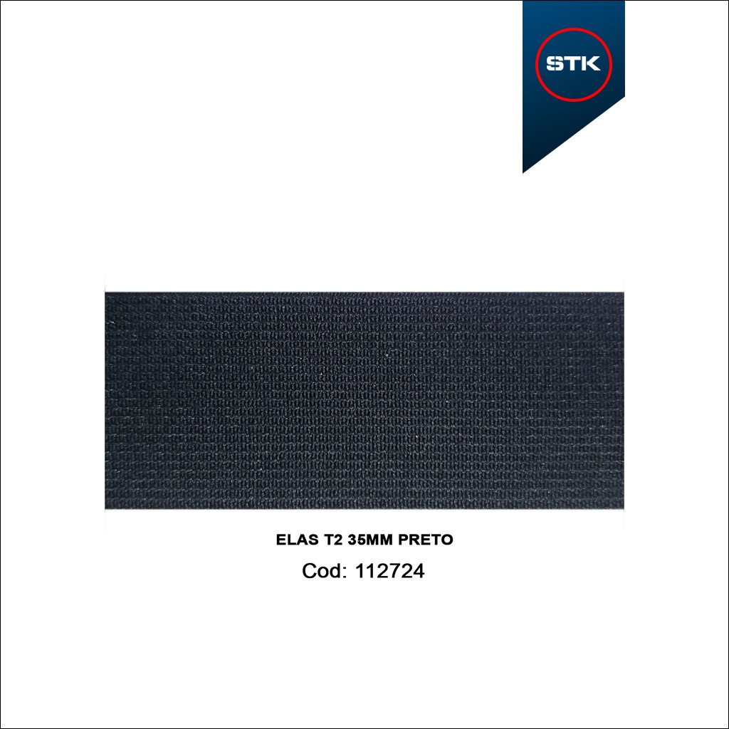 ELÁSTICO STK 187 T2 35MM PRETO