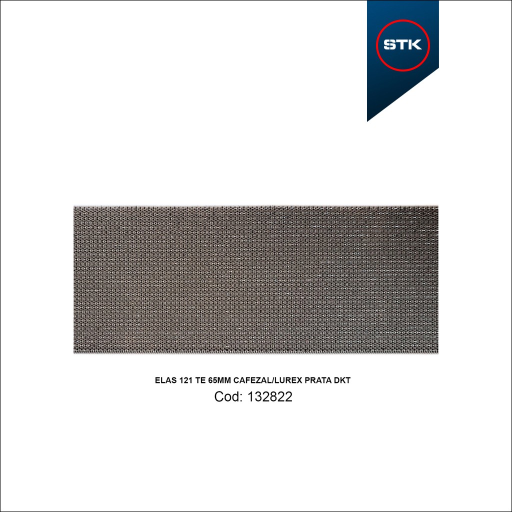 ELÁSTICO STK 716 121 TE 65MM CAFEZAL / LUREX PRATA