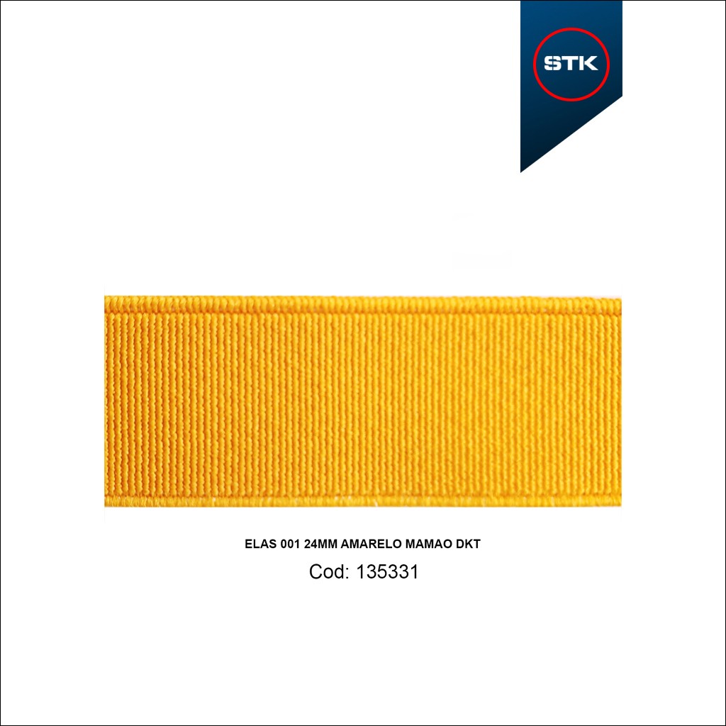 ELÁSTICO STK 168 001 24MM AMARELO MAMÃO 