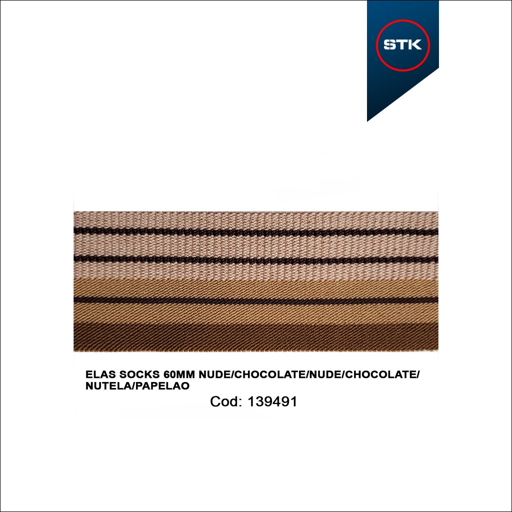 ELÁSTICO STK 52 SOCKS 60MM NUD / CHOCO / NUD / CHOCO / NUTE / PAPE