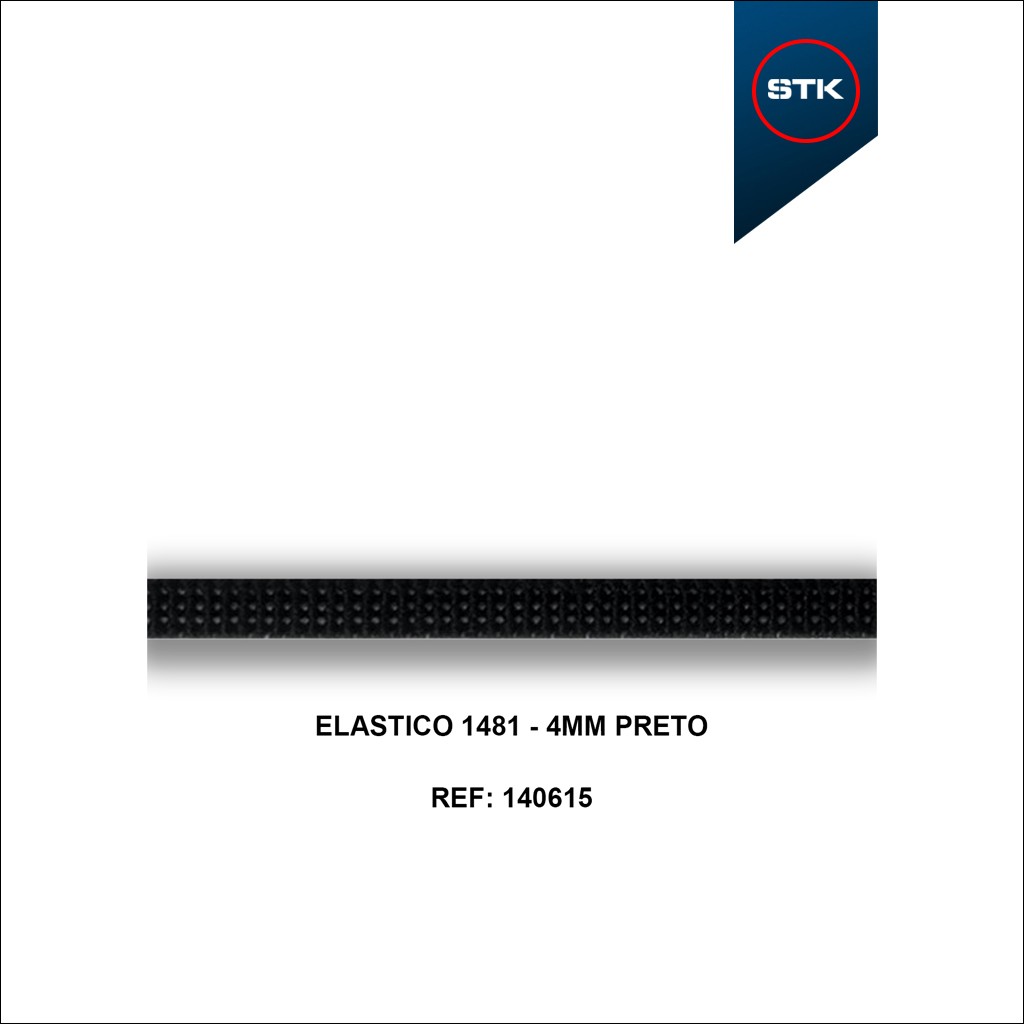 ELÁSTICO STK 1481 4MM PRETO 