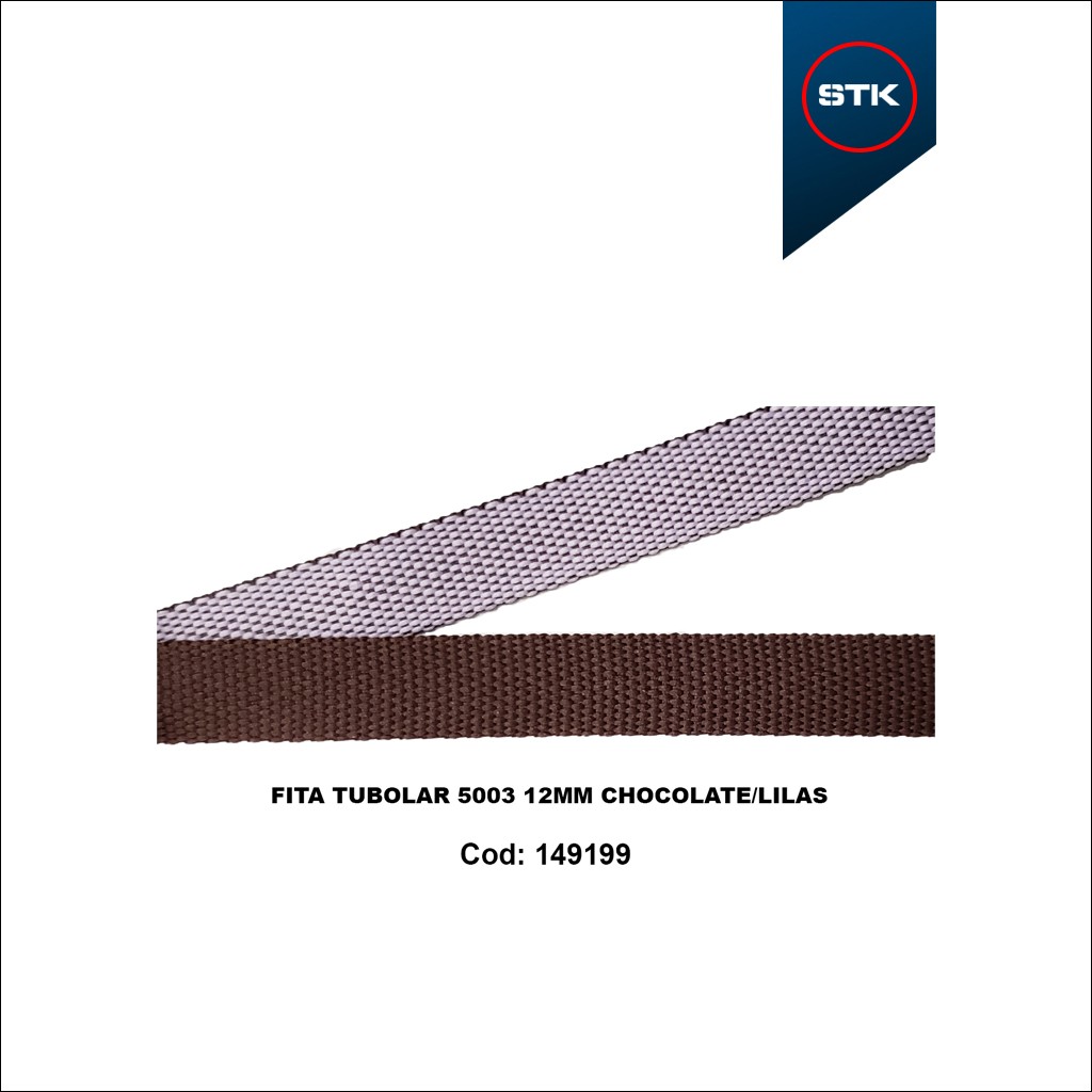 FITA TUBOLAR 5003 12MM CHOCOLATE / LILAS