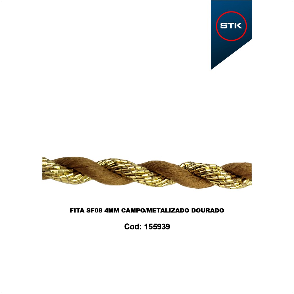 FITA SF08 4MM CAMPO / METALIZADO DOURADO