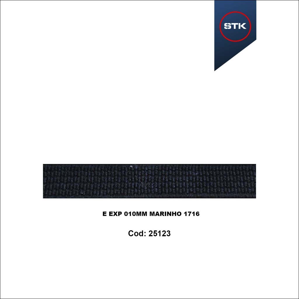 ELÁSTICO STK 156 EXPORTAÇÃO 10MM MARINHO 1716