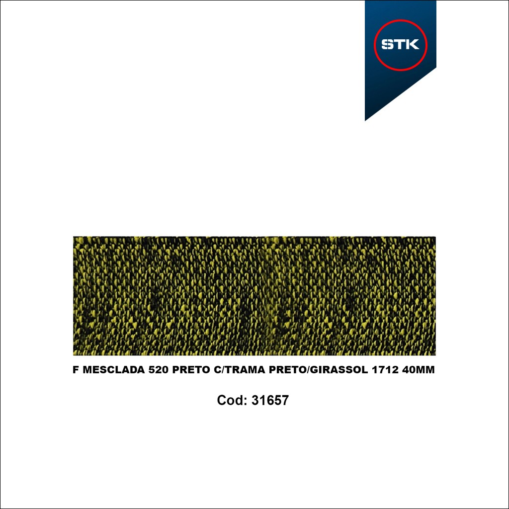 FITA MESCLADA 520 40MM PRETO / GIRASSOL